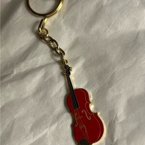 Red Violin Keychain